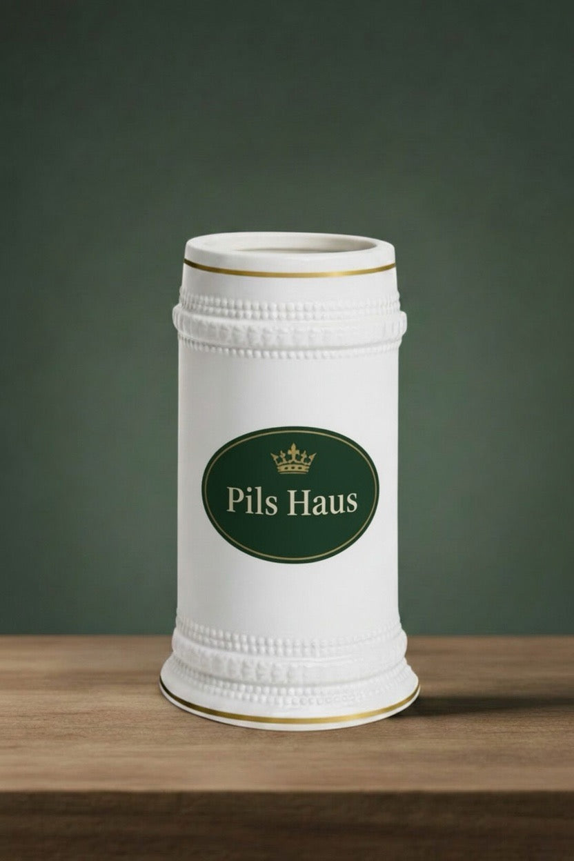 Pils Haus Ceramic Beer Stein Mug – Classic Logo