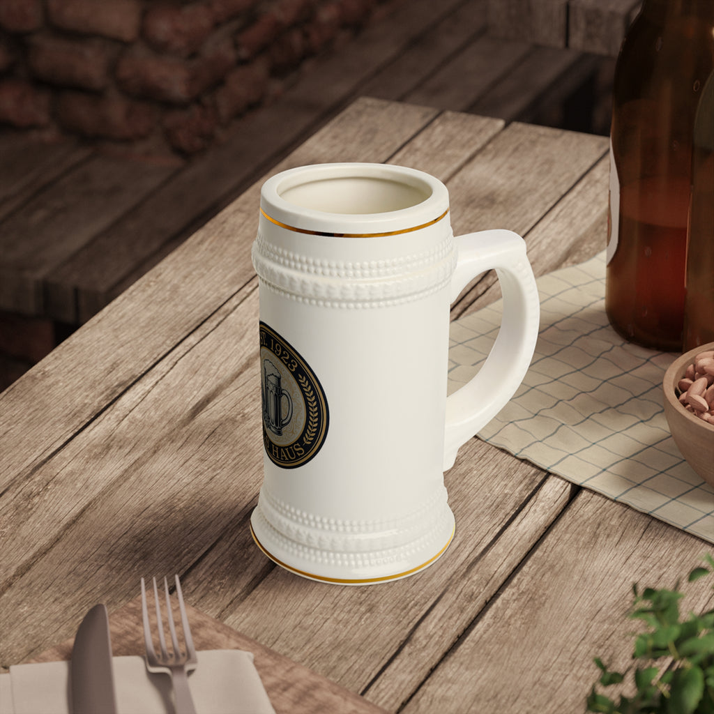 Pils Haus Ceramic Beer Stein — Bohemian Style Beer Label